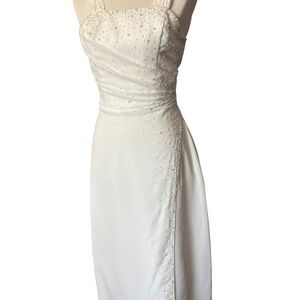 Handmade White Beaded Dress